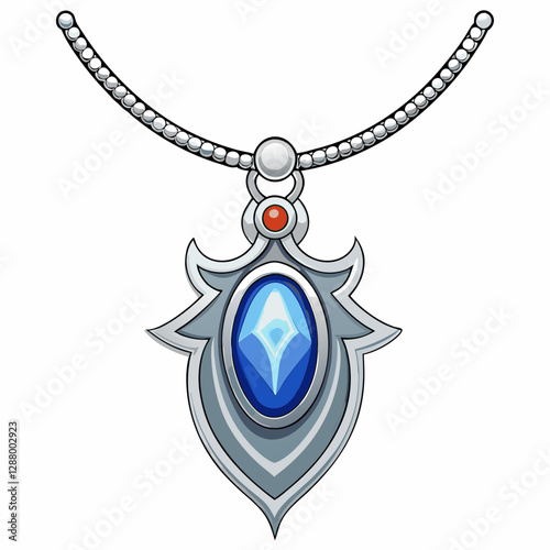 elegant silver necklace with pendant 