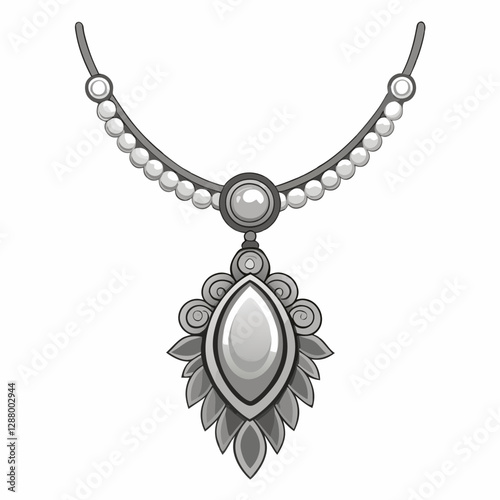 elegant silver necklace with pendant 