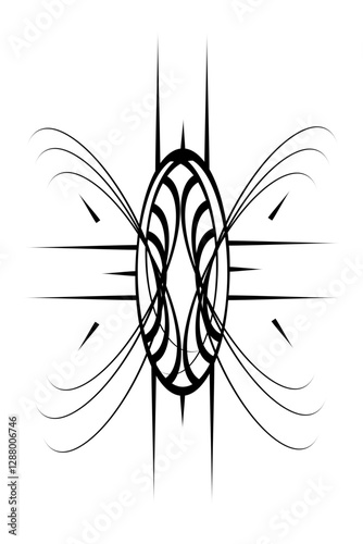 Black and white tattoo design.