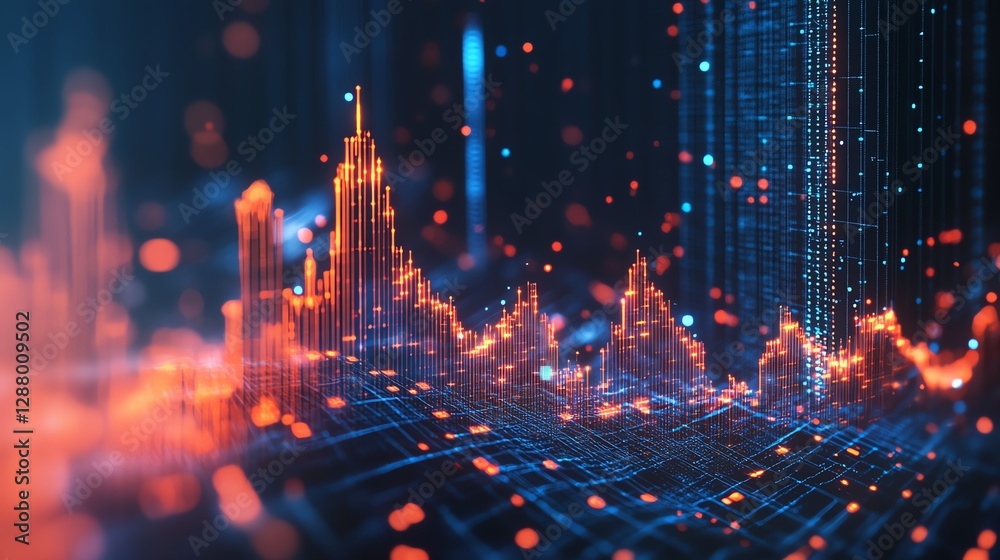 Fototapeta premium Artificial intelligence in finance industry transforming investment decision-making