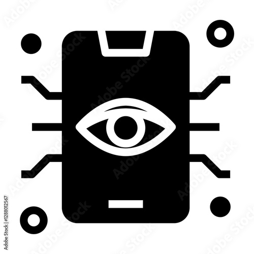 eye scanner Solid icon
