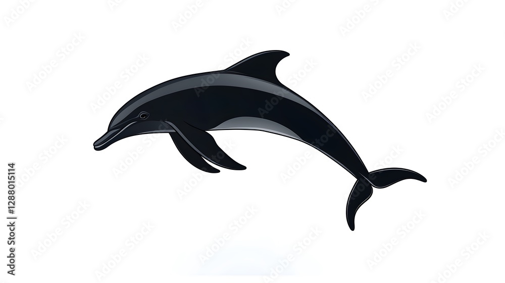 Fototapeta premium Dolphin Jumping Across the Ocean