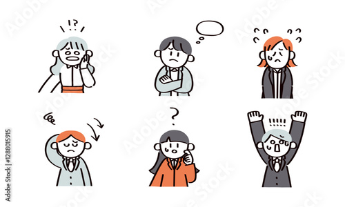 働く人たちのイラストセット