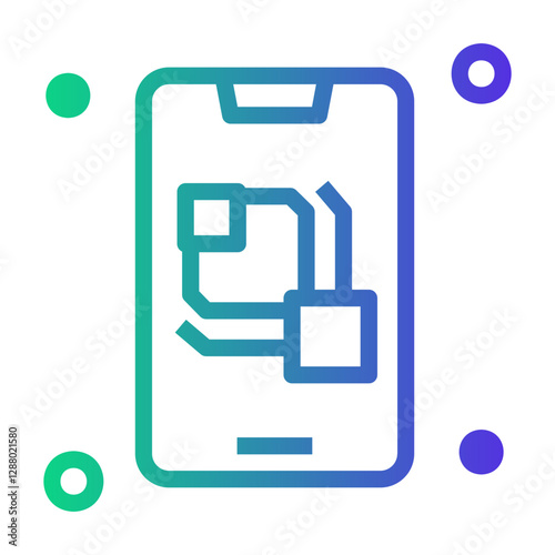 artificial Line Gradient Icon