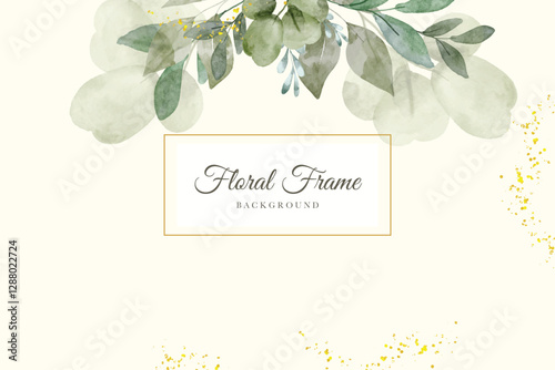 simple elegant greenery wedding invitation