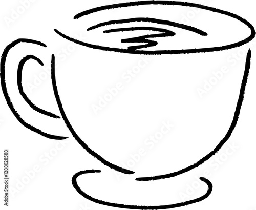 Handdrawn a Cup of Coffee Vector Illustration