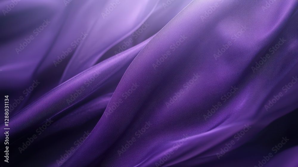 Obraz premium Abstract purple fabric waves with soft light and textured folds