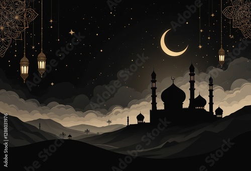 Ramadan Islamic mosque background