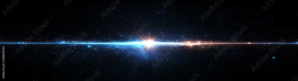 Fototapeta premium A light spot is positioned within a holographic circle set against a transparent background to create a hud