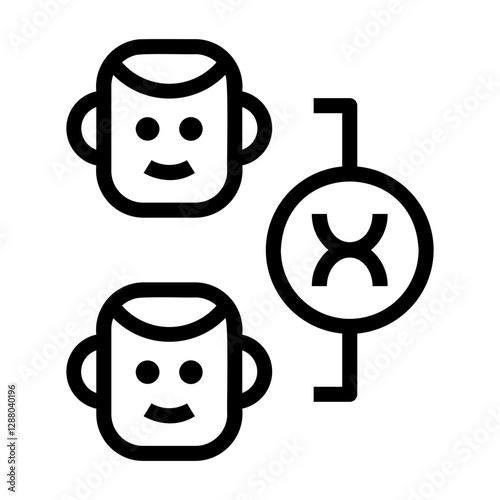 cloning Line Icon