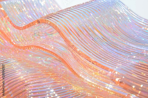 The background features a holographic neon design with a colorful psychedelic abstract pattern, complete with pastel color waves