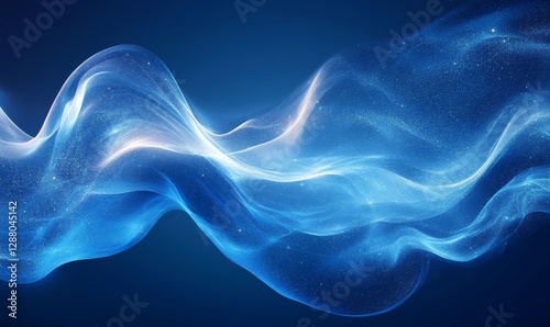 Cosmic Blue Abstract Background, Generative AI