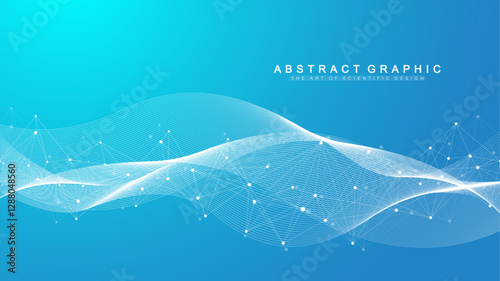Global network connection banner design template. Big data visualization idea. Header social network communication in the global business concept. Internet technology. Vector illustration
