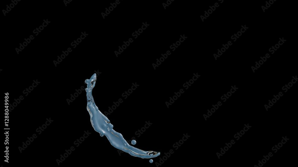 Animation of a blue liquid that moves smoothly in a circle on a black. Animation of a blue liquid that moves smoothly in a circle on a black.
