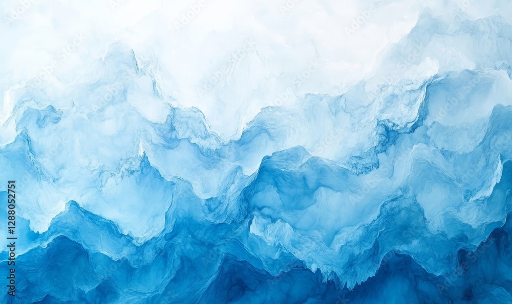 Fluid Light Blue Gradient, Generative AI Fluid Light Blue Gradient, Generative AI