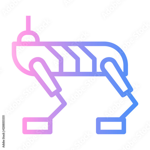 robot dog Line Gradient Icon