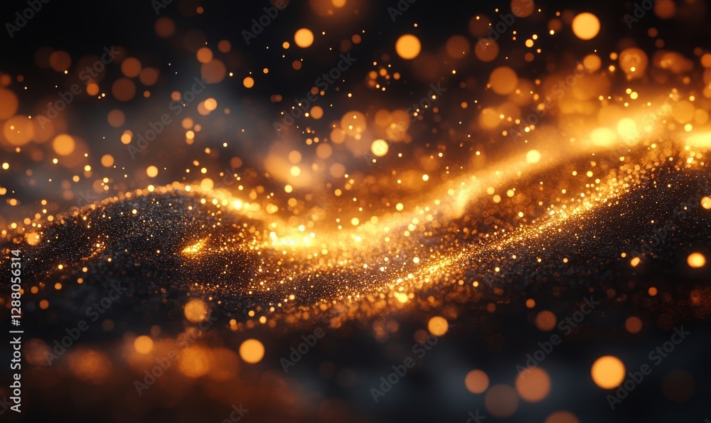 Obraz premium Abstract Dark Fluid Lights, Generative AI