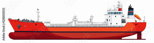 Illustration of a cargo ship.
