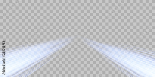 Speed rays, light neon flow, zoom in motion effect, blue glow speed lines, colorful light trails, perspective stripes. Abstract background, vector illustration.