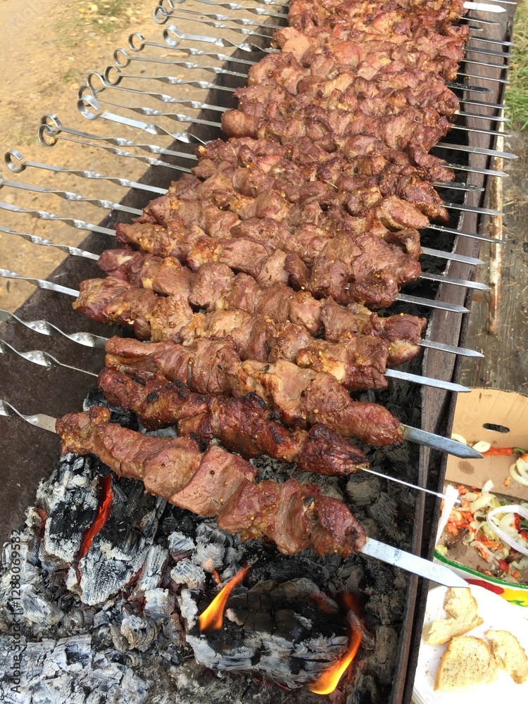 meat on the grill