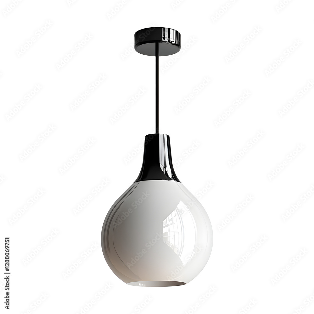 Hanging lamp on ceiling isolated on transparent background Hanging lamp on ceiling isolated on transparent background