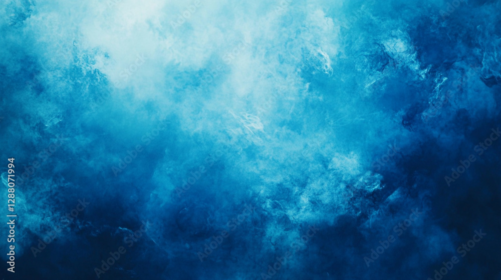 Fototapeta premium Abstract blue smoke texture background design image for digital art projects sky ink fog mist haze
