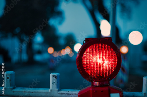 Construction site warning lamp