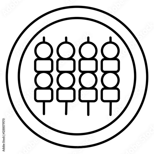 Creative design icon of kabab