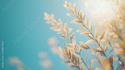 Wallpaper Mural Sunny day, golden leaves, outdoor nature, bright sky,  website banner Torontodigital.ca