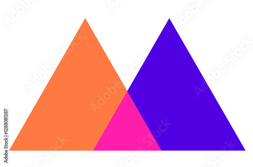 Flat design m logo template 03