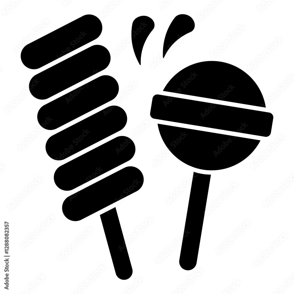 A colored design icon of lollipops A colored design icon of lollipops