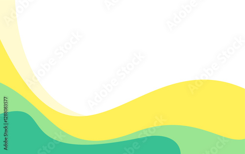 Abstract full color wave background banner. Cool and empty abstract green background for powerpoint ppt design template
