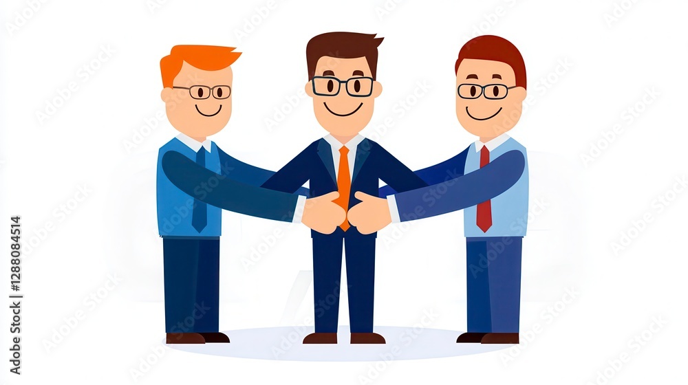 Smiling Businessmen Teamwork Collaboration Unity Success Smiling Businessmen Teamwork Collaboration Unity Success
