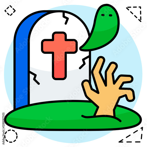 An icon design of graveyard