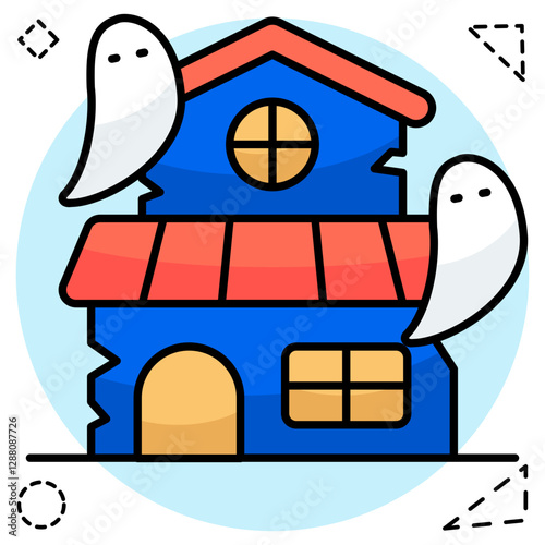 Perfect design icon of haunted house