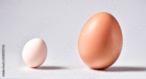 Fresh eggs big and small
