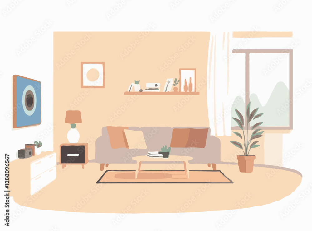 Digital Voice Assistant in Smart Home Concept Digital Voice Assistant in Smart Home Concept