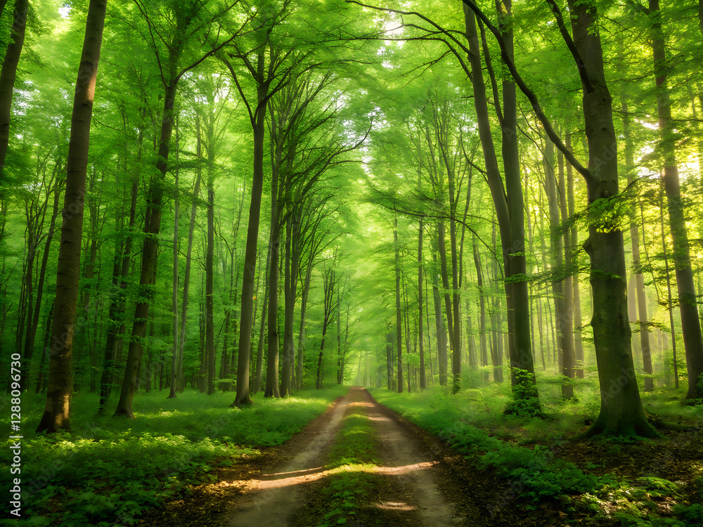 Fototapeta premium footpath in the forest