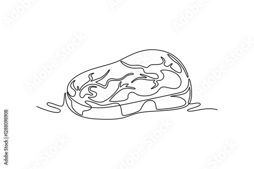 Nutrition concept. Single line draw design vector graphic illustration.