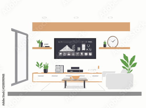Wallpaper Mural Modern Smart Home Automation System Vector Torontodigital.ca