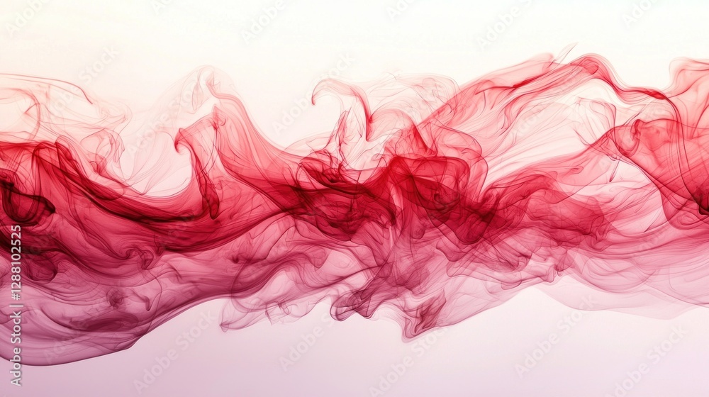 Obraz premium Crimson Smoke Abstract Art: A Swirling Symphony of Red Hues