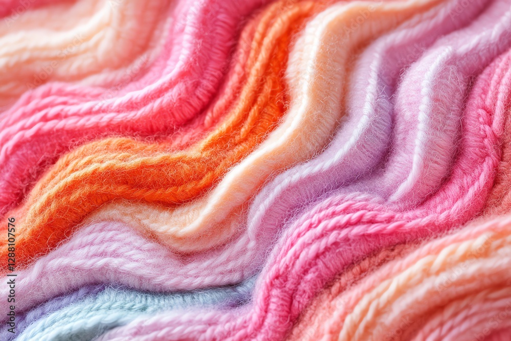 Textile Yarn Threads Arranged Closely Together in Varied Soft Colors Textile Yarn Threads Arranged Closely Together in Varied Soft Colors