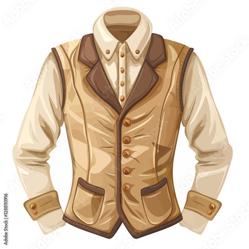 Waistcoat on white background 