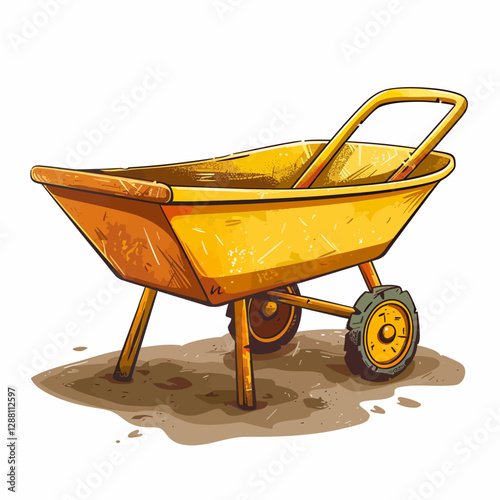 Wheelbarrow isolated 