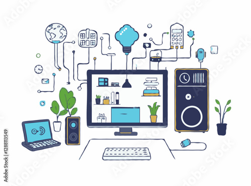 Internet of Things Smart Home Devices Concept