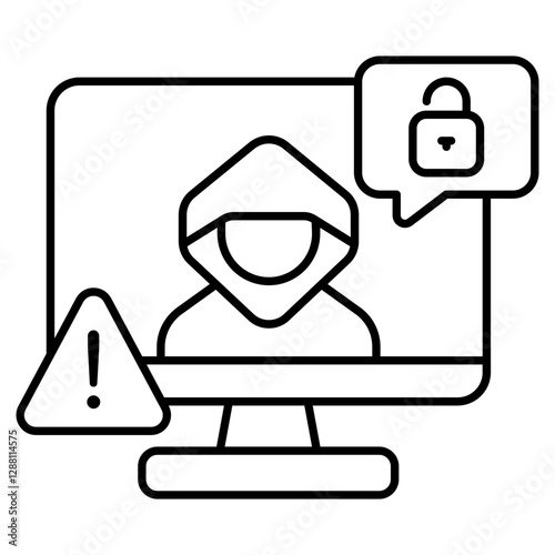An icon design of chat hacking