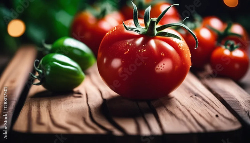 Fresh ripe tomatoes. Close up.