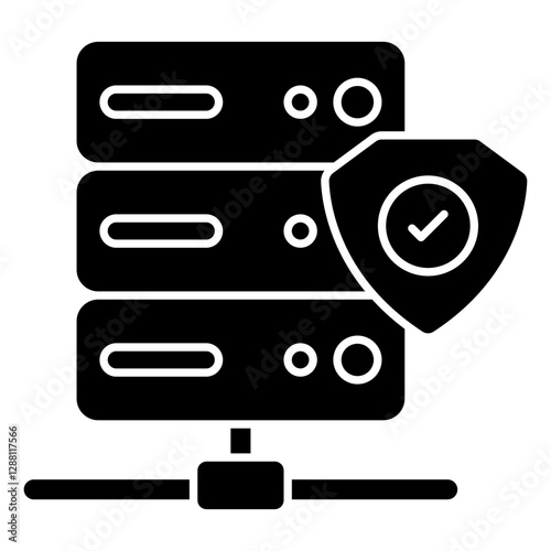 Creative design icon of secure server