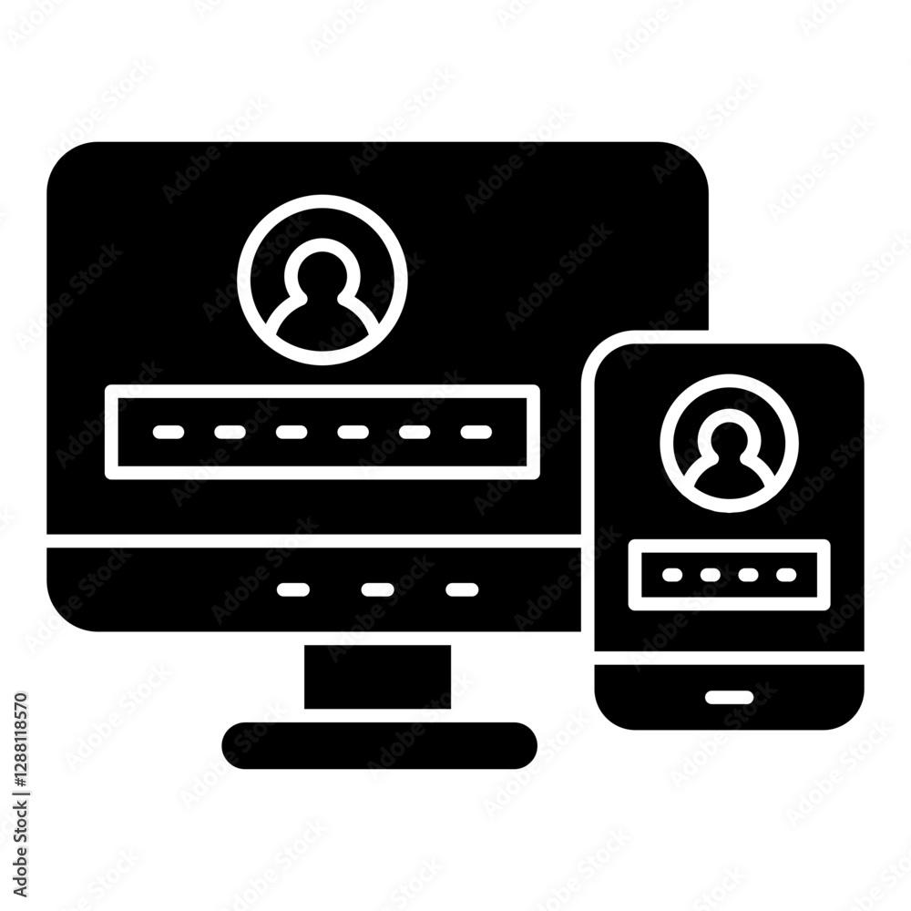 Creative design icon of user login Creative design icon of user login