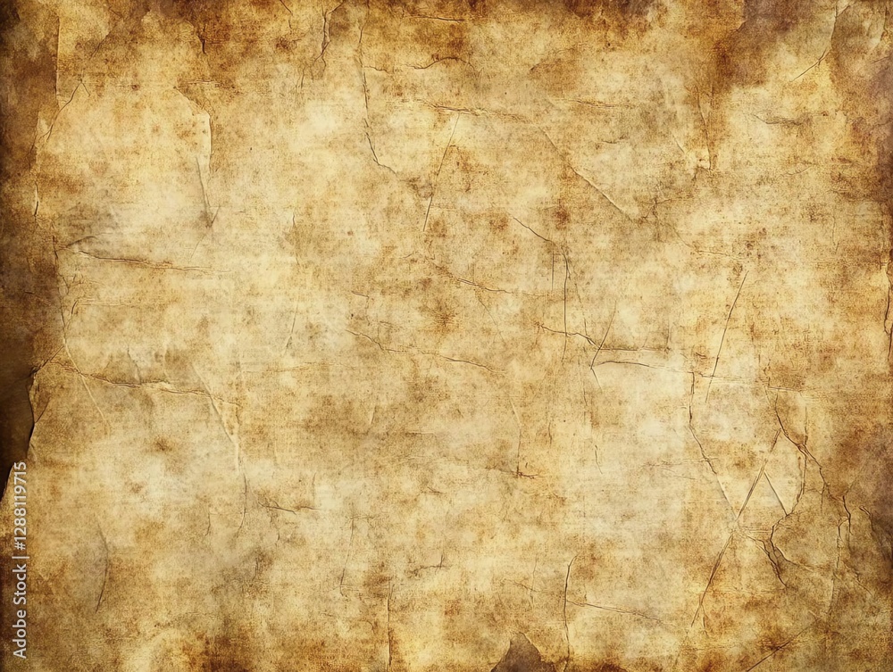 Obraz premium Textured Parchment Paper Background with Creases and Aged Appearance